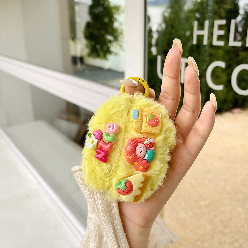 For AirPods Pro 2 / AirPods Pro Cartoon Girl Earphone Case Plush+TPU Protective Cover with Ring Buckle For AirPods Pro 2 / AirPods Pro Cartoon Girl Earphone Case Plush+TPU Protective Cover with Ring Buckle